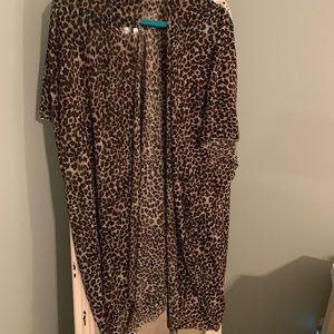 Leopard Kimono/Bathing Suit Cover-Up